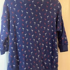Roxy Blue Flamingo Crewneck Sweater